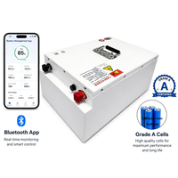 Batterie LiFePO4 60V 50Ah sur mesure avec boîtier en acier robuste et BMS intelligent pour véhicule électrique, voiturette de golf, stockage solaire