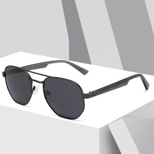 Kính mát thời trang unisex khung kim loại đa giác cao cấp mới nhất, tròng kính phân cực UV400, chất liệu <span class=keywords><strong>acetate</strong></span> thoải mái - Product Image 1