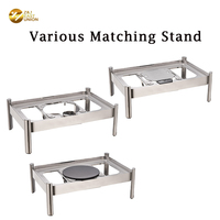 9L Vollformat-Induktions-Chafing Dish aus Edelstahl mit optionalem GN1/1 Speisenbehälter – Buffet-Set für Hotel- und Restaurant-Catering
