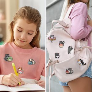 Patch thermocollant personnalisé pour vêtements, motif chat de dessin animé mignon, broderie animale à repasser - Product Image 4