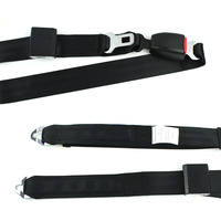 Kit complet de ceinture de sécurité durable pour fauteuil roulant composé de 4 rétracteurs + 1 ceinture abdominale + 1 ceinture d'épaule