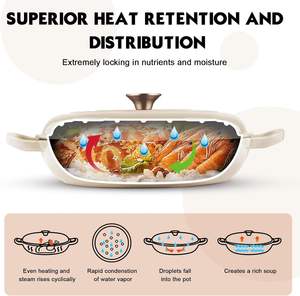 Poêle en fonte émaillée <span class=keywords><strong>de</strong></span> 3,8 litres avec couvercle, compatible four jusqu'à 500°F - Product Image 4