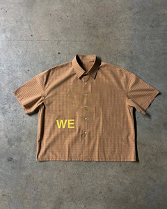 เสื้อเชิ้ตสตรีทแวร์ลำลองสำหรับฤดูร้อน ดีไซน์เนอร์ แบรนด์ดัง ติดกระดุม ทรงบ็อกซี่ ลายสก็อต ผ้าฝ้าย 100% พร้อมโลโก้พิมพ์ - Product Image 4