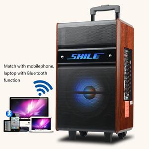 SHILE marca SD-5 da 15 pollici cassa di risonanza professionale ad alta potenza da esterno blu dente portatile asta altoparlante con due <span class=keywords><strong>ruote</strong></span> - Product Image 2