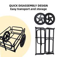 Nouveau chariot pliable en acier inoxydable robuste et durable, remorque pour vélo électrique, moto, roulement à billes, chariot de rangement pour bagages, 50 kg