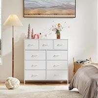 Commode en tissu avec 9 tiroirs, organisateur de rangement léger, commode pour chambre à coucher, couloir, entrée, placards, boîte de rangement