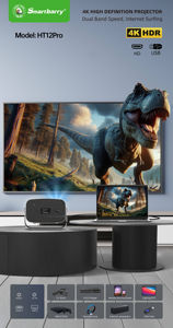 โปรเจคเตอร์เกมมิ่ง Android รุ่น HT12Pro 4K สำหรับใช้ในบ้าน หมุนได้ 180 องศา ขนาดกะทัดรัด พกพาสะดวก สำหรับดูหนังที่บ้าน - Product Image 6