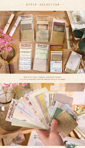 60 pièces de papier rétro lettres de jardin Rural tampons de musique fleur papier décoratif bricolage arrière-plan Scrapbook papier artisanat d'art - Product Image 4