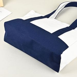 Bolsa de Mano Personalizada con Cierre de Cremallera Superior, Bolsas de Compras Personalizadas al por Mayor, Bolsa de Lona Moderna Bordada con Imagen - Product Image 4