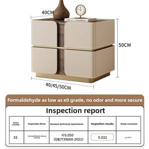 Comodino di Lusso Leggero in Stile Italiano <span class=keywords><strong>Jugu</strong></span>, Moderno e Semplice, Mobiletto Contenitore in Legno Massello di Noce Nero per Arredamento Camera da Letto - Product Image 5