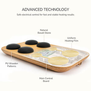 Ensemble de massage aux pierres chaudes avec chauffe-pierres, soin de santé par massage aux pierres chaudes, plaque chauffante - Product Image 6