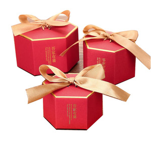 Cheap Exquisite Package Red Cookie Box Wedding Candy Box For Sugar
