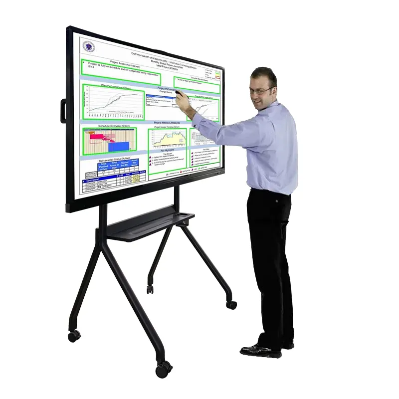 Touch Education Win10 Systeem Alles In Één Interactief Whiteboard Lcd Rechtop 65 Inch Whiteboard
