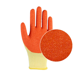Gants de sécurité de travail enduits de <span class=keywords><strong>latex</strong></span> froissé de coton naturel résistant de 10G - Product Image 4