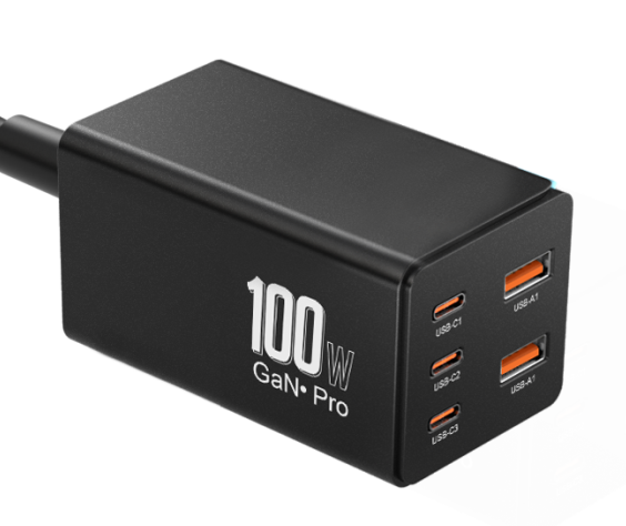 Global Universal Multi-Plug PD 100W Fast Charger USB Type-C Laptop AC GaN All-In-One High Power Travel Adapter