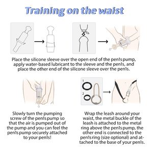 लिंग एक्सटेंडर स्ट्रेचर किट पुरुषों के लिए पुरुषों के लिए कर्षण उपकरण लिंग पंप सेक्स खिलौने लिंग विस्तार समायोज्य प्रशिक्षण किट - Product Image 4