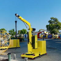 DB-1000 contrepoids 2000lb 0.5t/1t capacité de levage nominale 360 degrés rotatif flèche télescopique télécommande Mini grue au sol