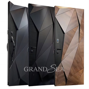 <span class=keywords><strong>Porte</strong></span> pivotante d'entrée de luxe haut de gamme en acier inoxydable, <span class=keywords><strong>porte</strong></span> d'entrée extérieure sécurisée en <span class=keywords><strong>bois</strong></span> massif - Product Image 3