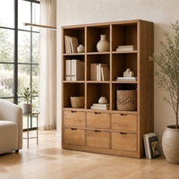 Meuble de rangement ouvert en bois moderne avec tiroir, meuble de salon, buffet