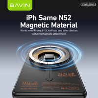 BAVIN PC1162 PC1163 15W 10000mah 5000 Mah support de charge sans fil support USB C Power Bank avec N52 magnétique