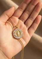 Collier religieux élégant en cuivre et zircon Z H pour femmes, chaîne à maillons plaquée or 14 carats, bijoux minimalistes haut de gamme, cadeau