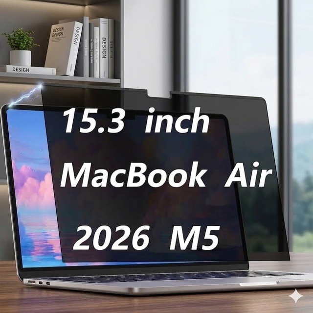 Magnetic Privacy Screen Protector for MacBook Air 2026 15.3inch Removable Laptop with Anti-SPY Feature Soft PET Material