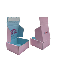 Boîtes d'emballage personnalisées avec fermeture éclair, boîtes d'expédition en carton ondulé pour cosmétiques avec bande de fermeture éclair