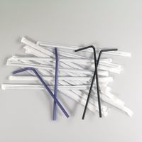 Pailles à boire 100% biodégradables en PLA, jetables, écologiques, emballées individuellement, 6 mm 8 mm, pour les bars, les fêtes, le camping