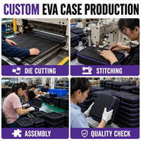 Estuche de viaje impermeable y seguro para congelador para plumas inyectoras de insulina de EVA personalizadas al por mayor con ranuras de espuma a medida y logotipo OEM ODM