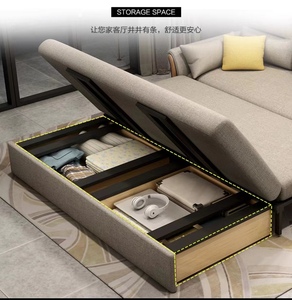 Sofá cama plegable para dormir <span class=keywords><strong>de</strong></span> 3 plazas, sofá cama con almacenamiento para sala <span class=keywords><strong>de</strong></span> estar - Product Image 3