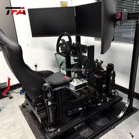 de conducción de coche con soporte de monitor único, kit de simulación de carreras de extrusión de aluminio negro, 4080