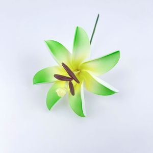 Nouvelles fleurs artificielles imprimées multicolores de 10 cm en forme de lys pour cheveux, accessoires pour femmes, fête hawaïenne - Product Image 6