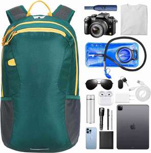20L Lightweight Water-Resistant Collapsible Daypack for Men and Women Packable Hiking and Travel <b>Backpack</b> for Outdoor Camping - Product Image 2