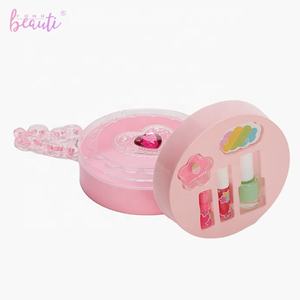 Girl's Makeup Kit Including <b>Polish</b> Gloss Lip Balm Nail File Non-Toxic and Washable Eco-Friendly Healthy Made of <b>Plastic</b> - Product Image 3