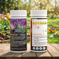 Kit de bandelettes de test de sol professionnel 2-en-1, testeur de pH du sol, d'azote et de flocculation pour l'entretien des jardins, des pelouses et des plantes potagères