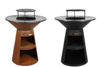 Brasero Plancha d'extérieur à bois durable avec gril BBQ pour jardin et cour – Meilleures ventes