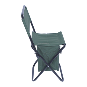 Chaise de pêche pliable avec rangement intégré et dossier, petit tabouret de pêche pliable avec sac isotherme, chaise de pêche pour la pêche au feeder - Product Image 2