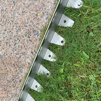 Bordure en L rectangulaire en acier inoxydable facile à plier pour pavés paysagers, idéale pour les sols de jardin et la pose de pierres, installation facile