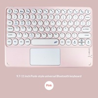 Keyboard Bluetooth Ultra Tipis 9.7-11 Inci, Tata Letak Nirkabel Ringkas dengan Tombol Angka & Tombol Aritmatika