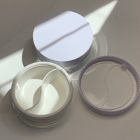 Pot en acrylique personnalisé de 50g * 2 100g Pot d'emballage cosmétique plat Pot de gel à double chambre à double compartiment Pot de crème pour le visage en plastique