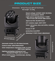 Marslite 7x60w IP67 Éclairage de scène LED Wash à tête mobile Bee Eye étanche pour DJ et concerts en extérieur