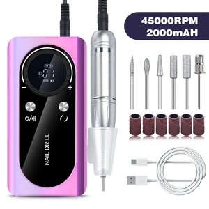 Machine à percer les ongles électrique 45000 tr/min, rechargeable par USB, avec écran LCD, <span class=keywords><strong>ponceuse</strong></span> à ongles silencieuse, <span class=keywords><strong>ponceuse</strong></span> à ongles portable pour vernis gel - Product Image 2