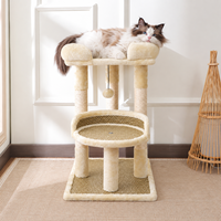 Arbre à chat 3 niveaux peu encombrant avec condo pour chat et griffoir en sisal – Vente en gros
