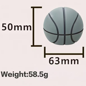 Basketball Design Insulated Tumbler Lid Food-Grade <b>Silicone</b> Reusable Leak-Proof Cup Cover Non-Slip Heat Resistant Drinkware - Product Image 2