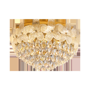 French Style Luxury Crystal <b>Ceiling</b> <b>Light</b> Led Full Spectrum Eye Protection For Bedroom Living Room - Product Image 5