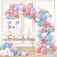 Ensemble de ballons thème rose et bleu, fournitures pour fête d'anniversaire, décoration de fête de naissance, guirlande de ballons, ensemble d'arche de ballons