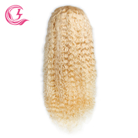 Perruque sans colle CLJhair 13X4 French Wave brésilienne avec dentelle transparente 613, 100% cheveux humains vierges, densité 180%, double tirage