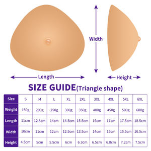 Bantalan Bra bentuk payudara silikon ringan, prostesis payudara palsu untuk mastektomi payudara cekung satu buah - Product Image 6