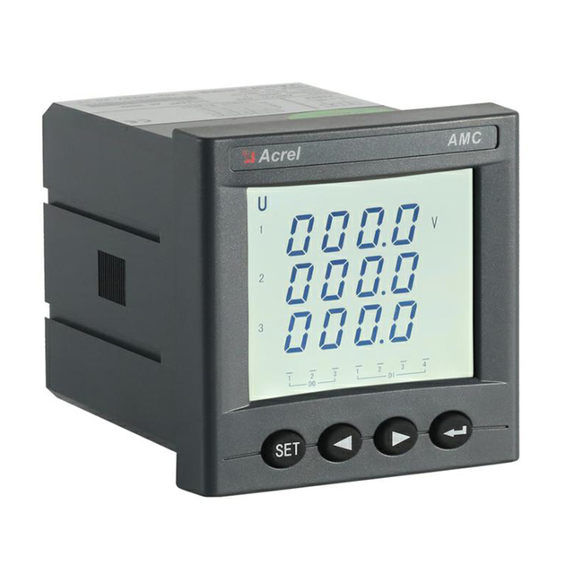 Acrel AMC72L-E4/KC 380V 3-Phase Digital Multifunction Electric Power Meter 5A Input CT Operated Rs485 Modbus-rtu 1Akh kWh Meter