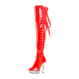 Bottes hautes sexy à talons hauts pour femmes d'hiver avec fermeture éclair <span class=keywords><strong>au</strong></span>-<span class=keywords><strong>dessus</strong></span> <span class=keywords><strong>du</strong></span> genou et design de pole dance - Product Image 3